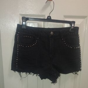 Fashion Nova Black Distressed Jean Shorts